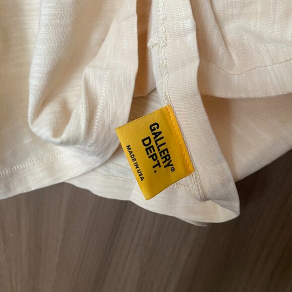 Gallery Dept Ripped Beige Sleeveless T-Shirt - Picture 8 of 8